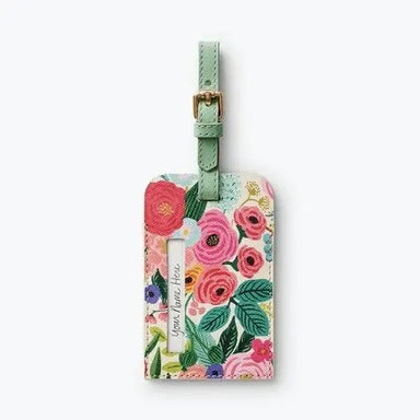 Travel with style and confidence using this beautifully designed luggage tag. The elegant Rifle Paper aesthetic makes your bag instantly recognizable on the carousel. A protective window displays only your name, keeping your full contact details private and secure. The interior card provides ample space for your complete information, ensuring you can be reached if your luggage goes astray. Durable construction withstands the rigors of frequent travel while adding a touch of sophistication to your journey.

