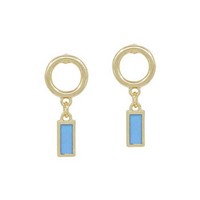 Understated sophistication meets everyday elegance with these light blue drop post earrings. The delicate rectangle drops catch the light beautifully, adding a subtle pop of color to any look. Perfect for those who appreciate refined accessories that work seamlessly from office to evening, these posts offer comfortable all-day wear without compromising on style.&nbsp;