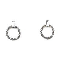 Beautiful crystal circles dangle gracefully from sleek silver posts, delivering understated glamour with every wear. These earrings blend timeless elegance with modern simplicity, catching light beautifully throughout your day. Whether you're dressing up for an occasion or elevating your everyday style, their versatile design complements any aesthetic.&nbsp;