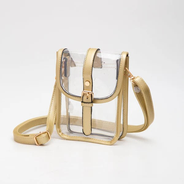 Clear Buckle Strap Mini Crossbody Bag