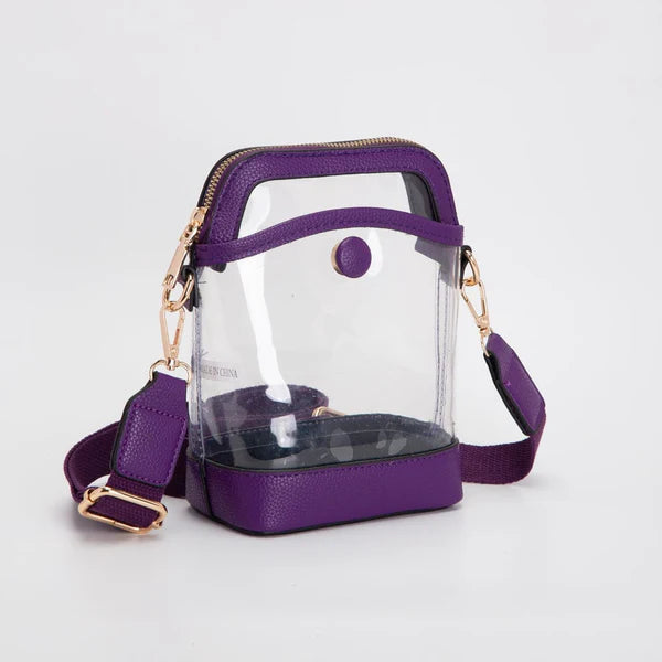 Carly Clear Mini Bucket Crossbody Bag