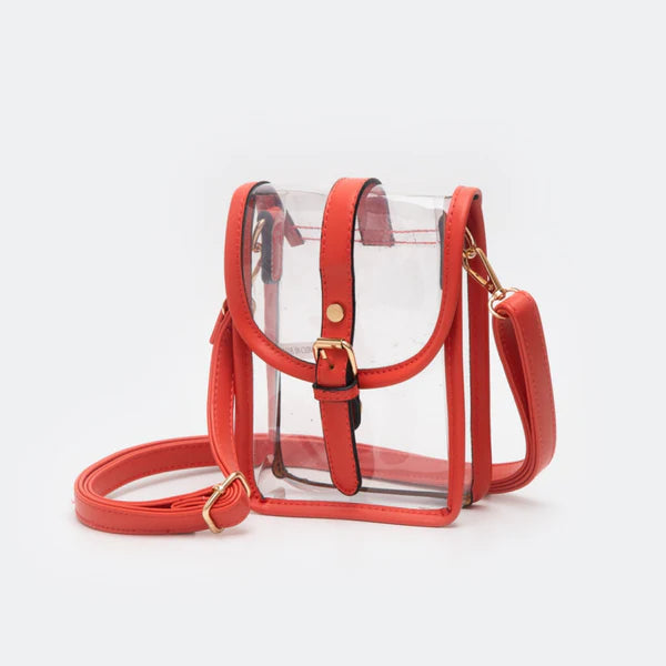 Clear Buckle Strap Mini Crossbody Bag