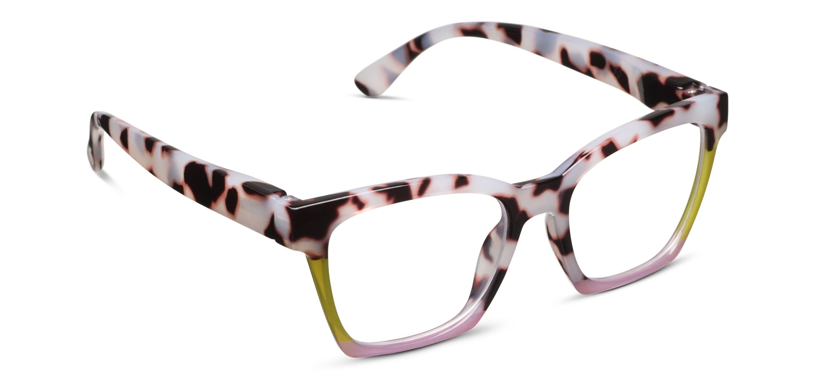 Birdie is a little offbeat, but we like it that way. These bold square frames feature two pattern options: soft pink and brown shades. This style is underlined by soft color touches on the bottom of the frame, making Birdie one of our most expressive styles ever.