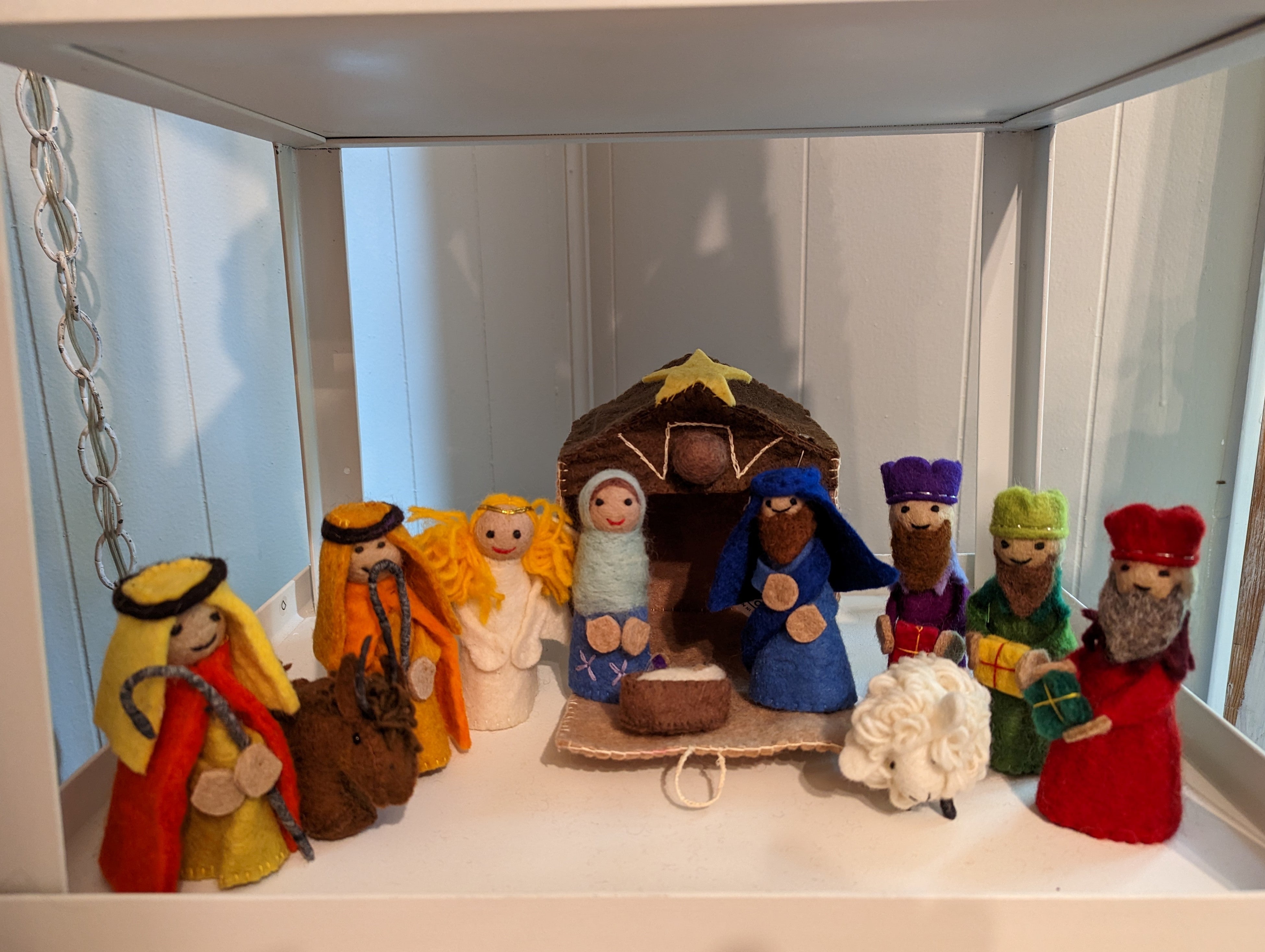 Handmade Felt Wool Nativity Box Set