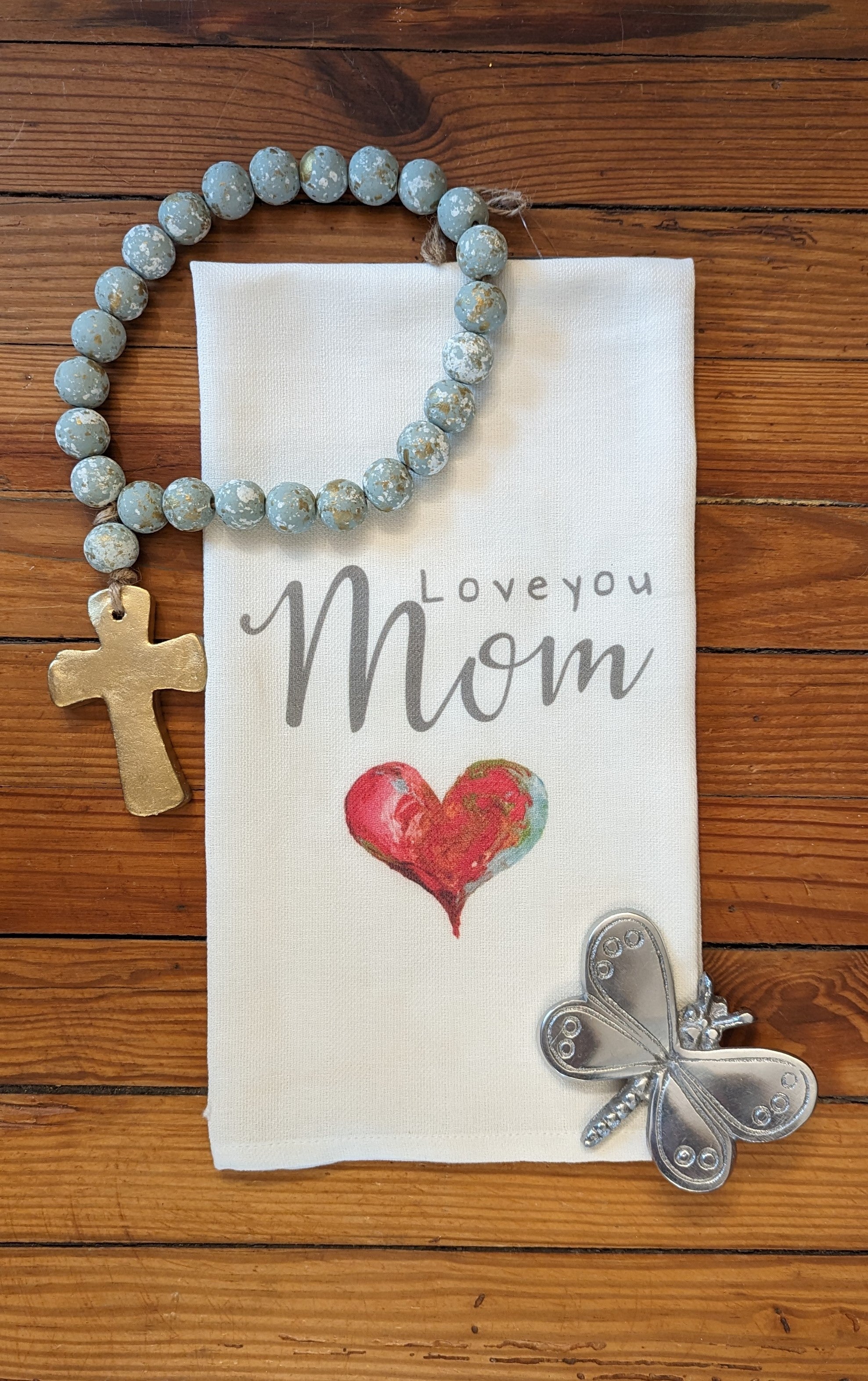 "Love You Mom" Tea Towel