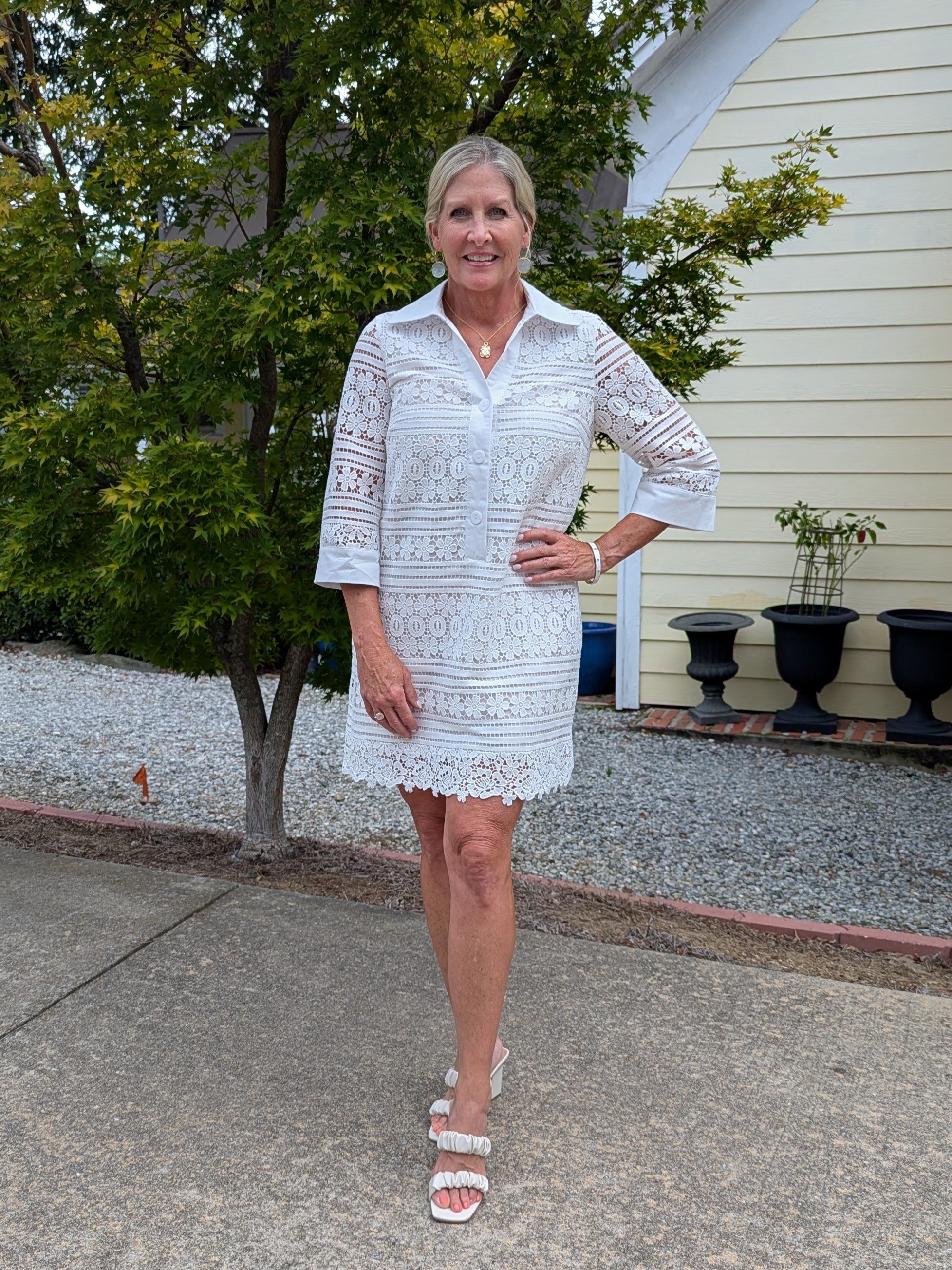 Crochet Lace Shift Dress Carolee's Crochet Lace Shift Dress Carolee's