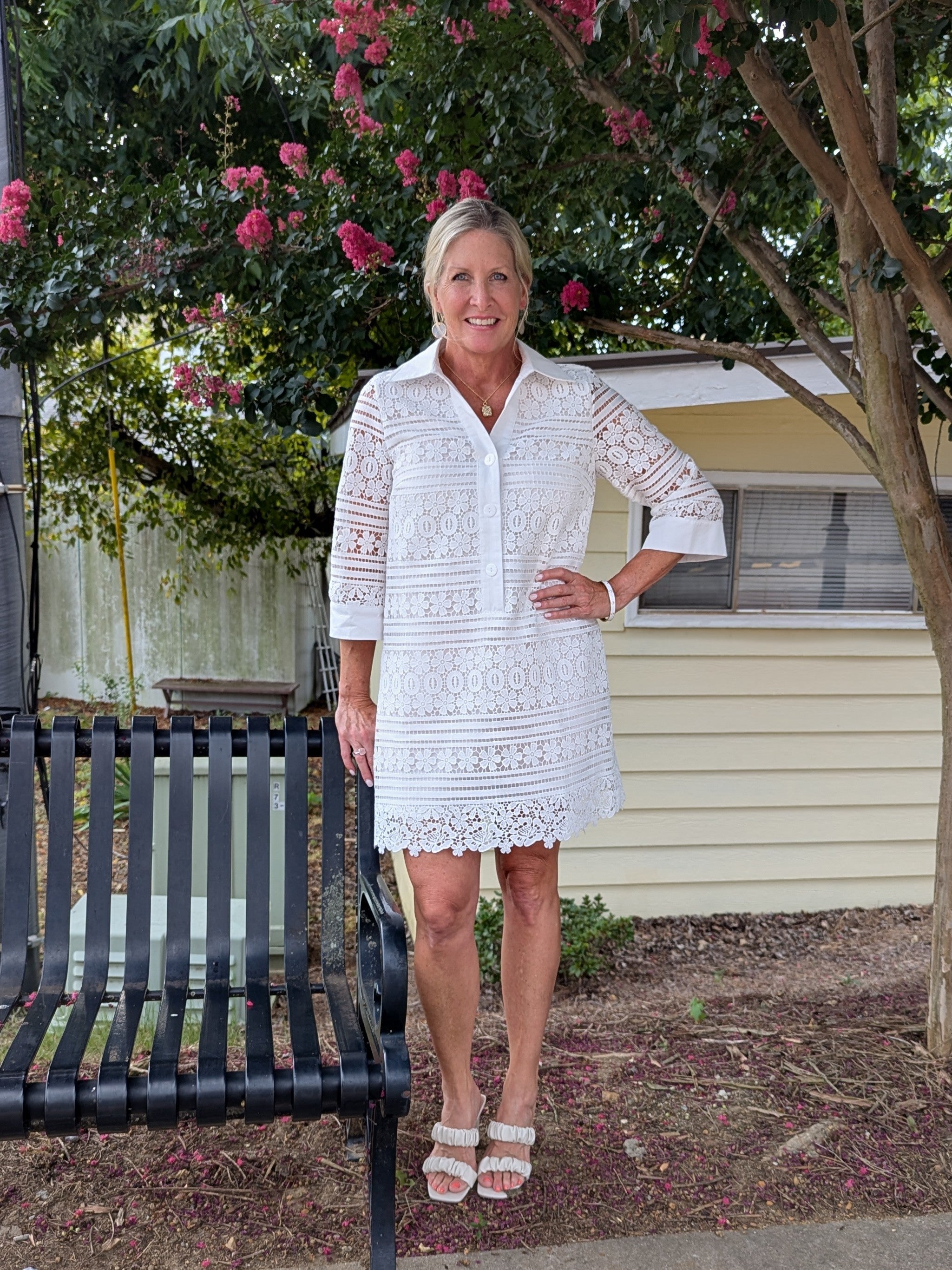 Crochet Lace Shift Dress