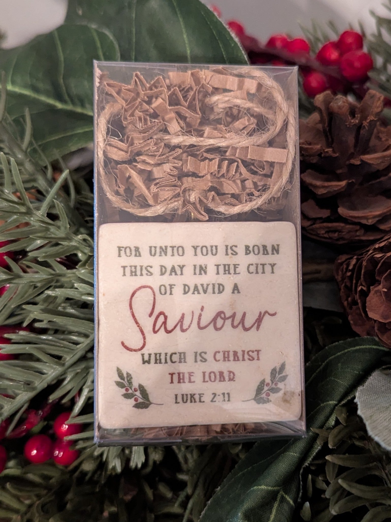 Scripture Stone Ornament