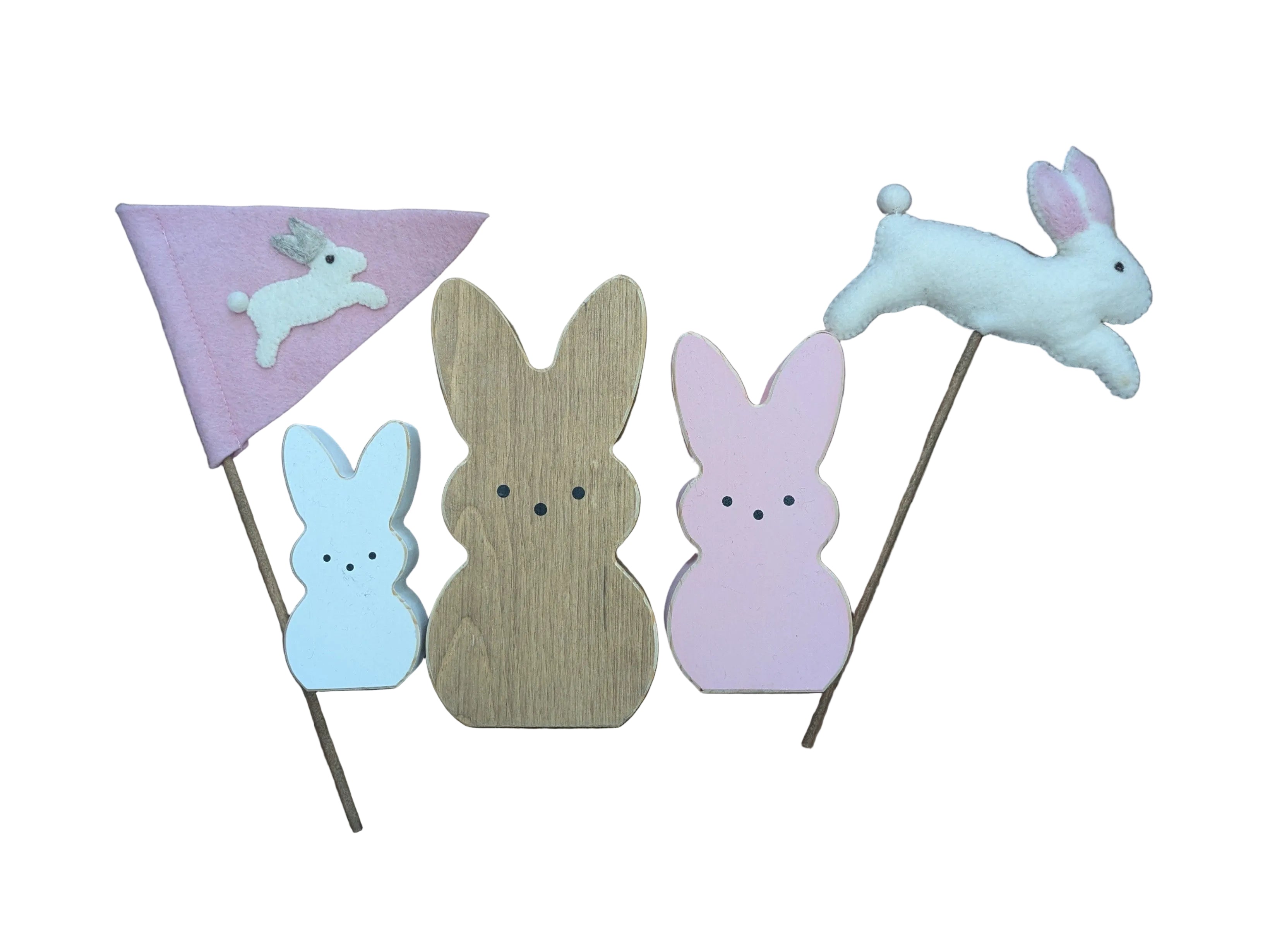 Felt Bunny on Stick