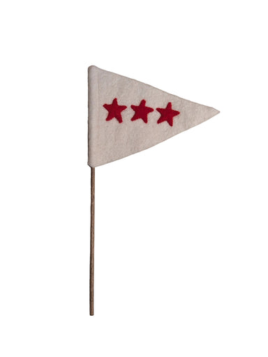 Celebrate America's independence with vibrant felt flags that bring festive spirit to any space. Each flag features bold patriotic colors and classic design, perfect for displaying during Fourth of July festivities. Lightweight and durable, these charming flags are mounted on sticks for versatile decorating options. Pair them with our Finial Stands to create an elegant, coordinated display that captures the essence of the holiday. Whether adorning your porch, garden, or indoor spaces, these felt flags add a