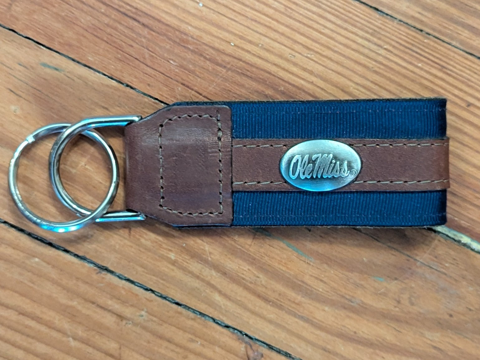 Collegiate Leather & Ribbon Key Chains