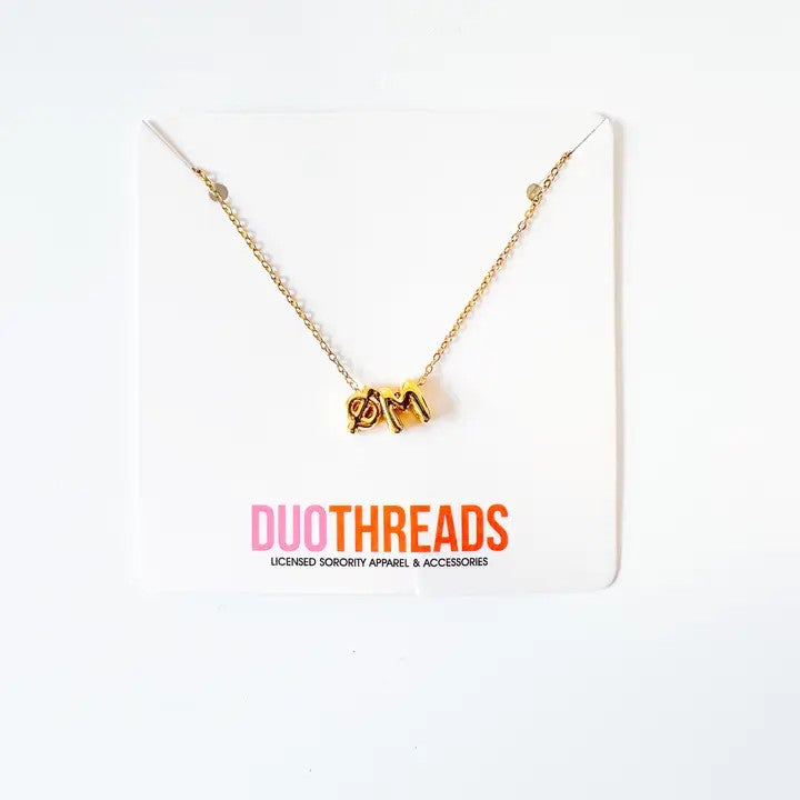 Bubble Letter Sorority Necklaces