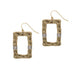These Hammered Rectangle Wired Earrings are the accessory you've been searching for. With their striking mixed-metal construction and contemporary hammered texture, they effortlessly bridge the gap between casual and dressy styling. The modern rectangular design works with virtually everything in your closet—from weekend basics to evening wear. Perfect for those who want one pair that does it all, these on-trend earrings deliver understated sophistication without compromise.&nbsp;

Size: 2"