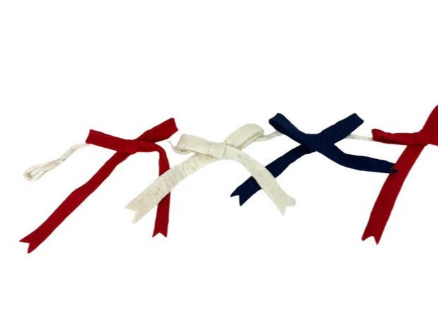 Red, White & Blue Felt Bow Garland