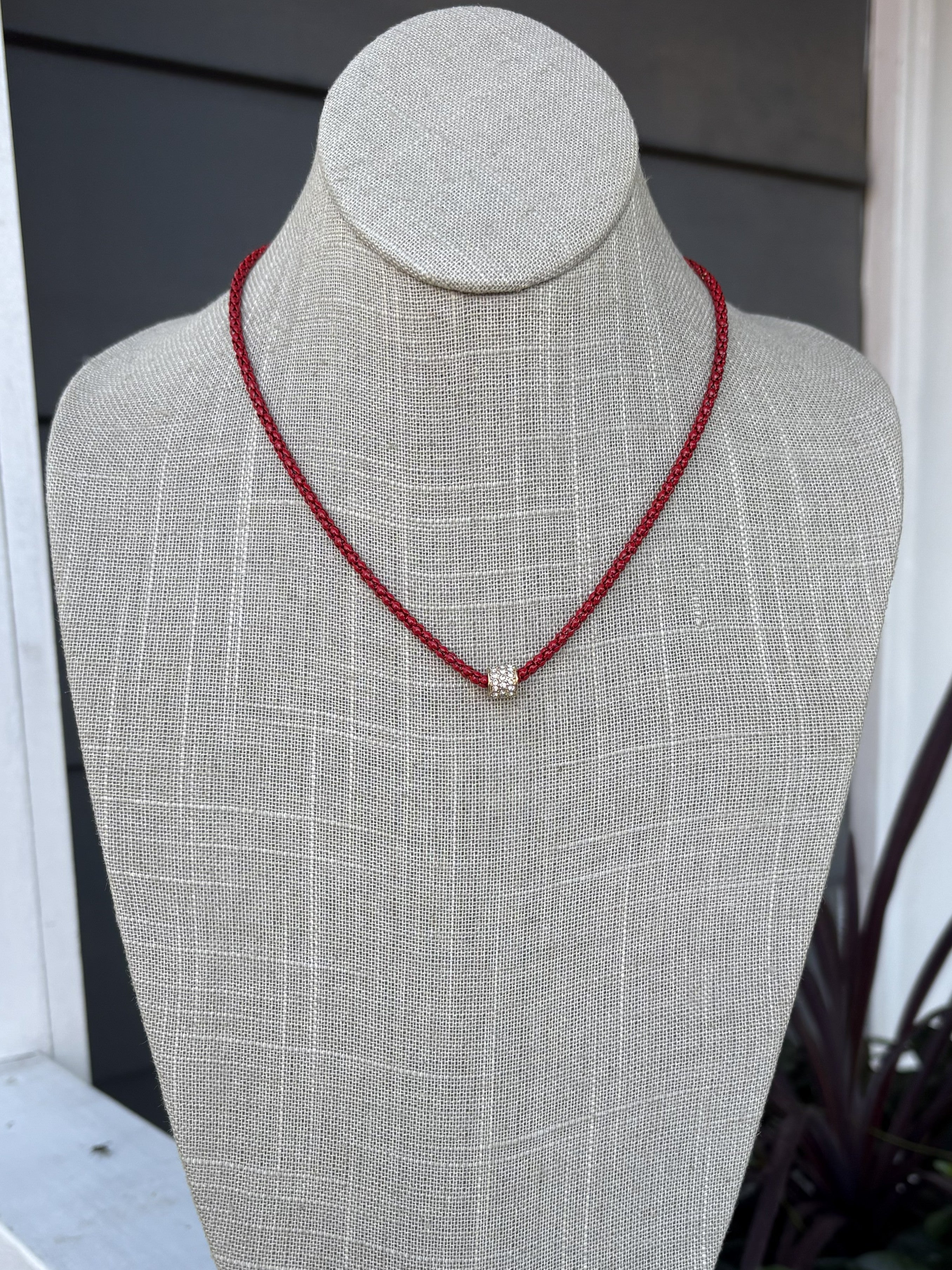 Cassie Game Day Necklace w/ Rhinestone Tube