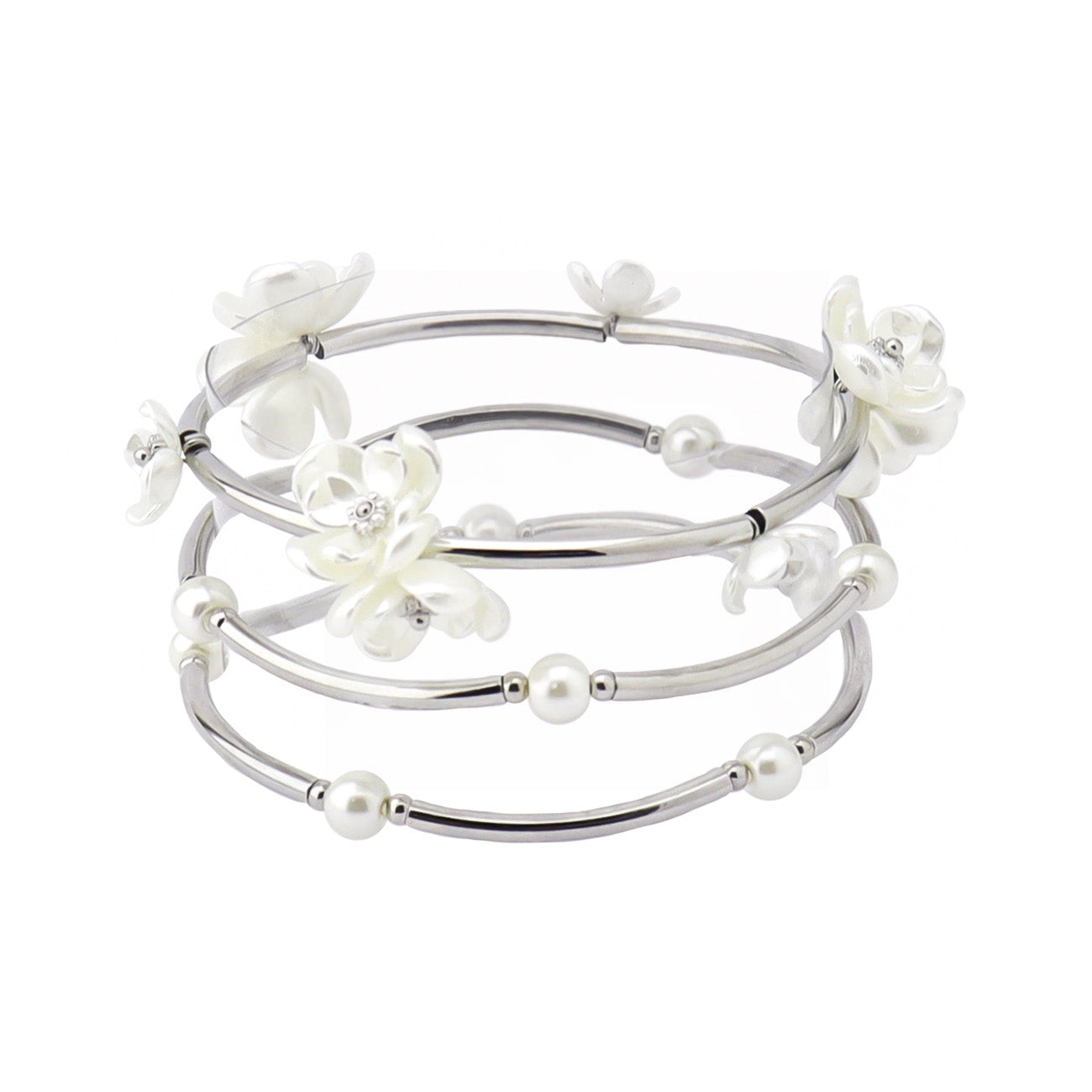 Floral Multi-Strand Bracelet Set