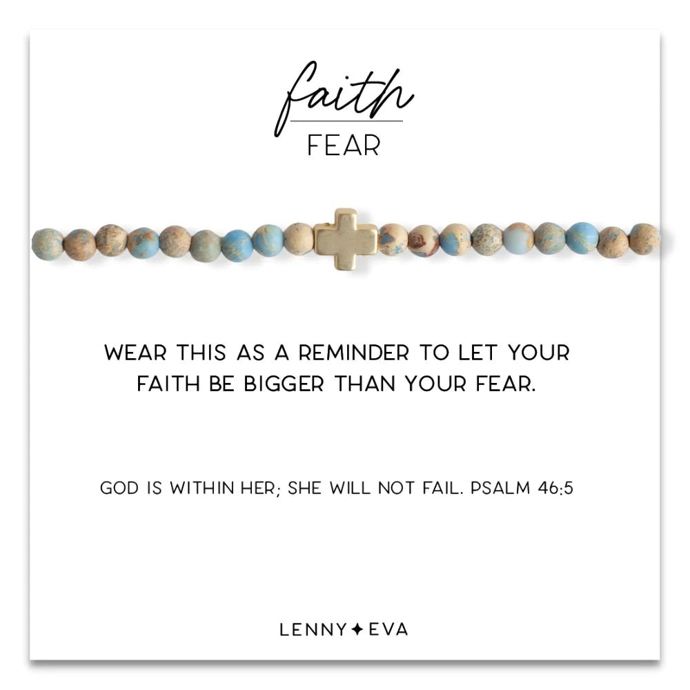 Faith Over Fear Cross Bracelets
