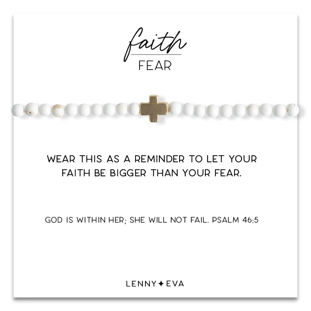 Faith Over Fear Cross Bracelets