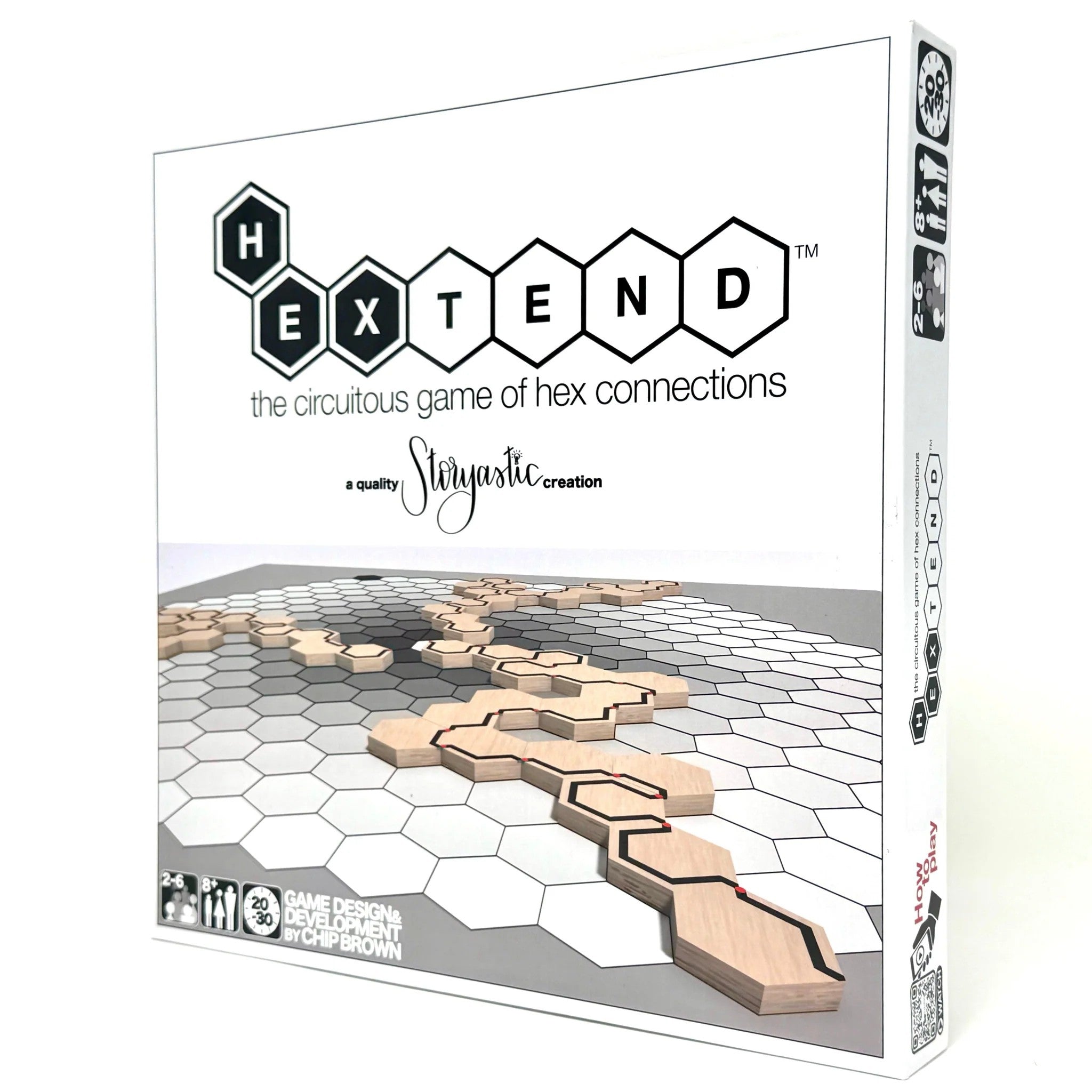 With visceral tactical and tactile gameplay, 2-6 players take turns drawing wooden hex pieces, placing each piece at the end of their HEXtend trail snaking from their corner of the HEXboard toward the center hex.

Players can also place pieces on their opponents’ trails to impede their advancement. An intense battle ensues as players strive to reach the center and claim victory.&nbsp;


Alliances, truces and vendetta’s constantly shift as players use “co-opetition” to balance cooperative, mutually beneficia