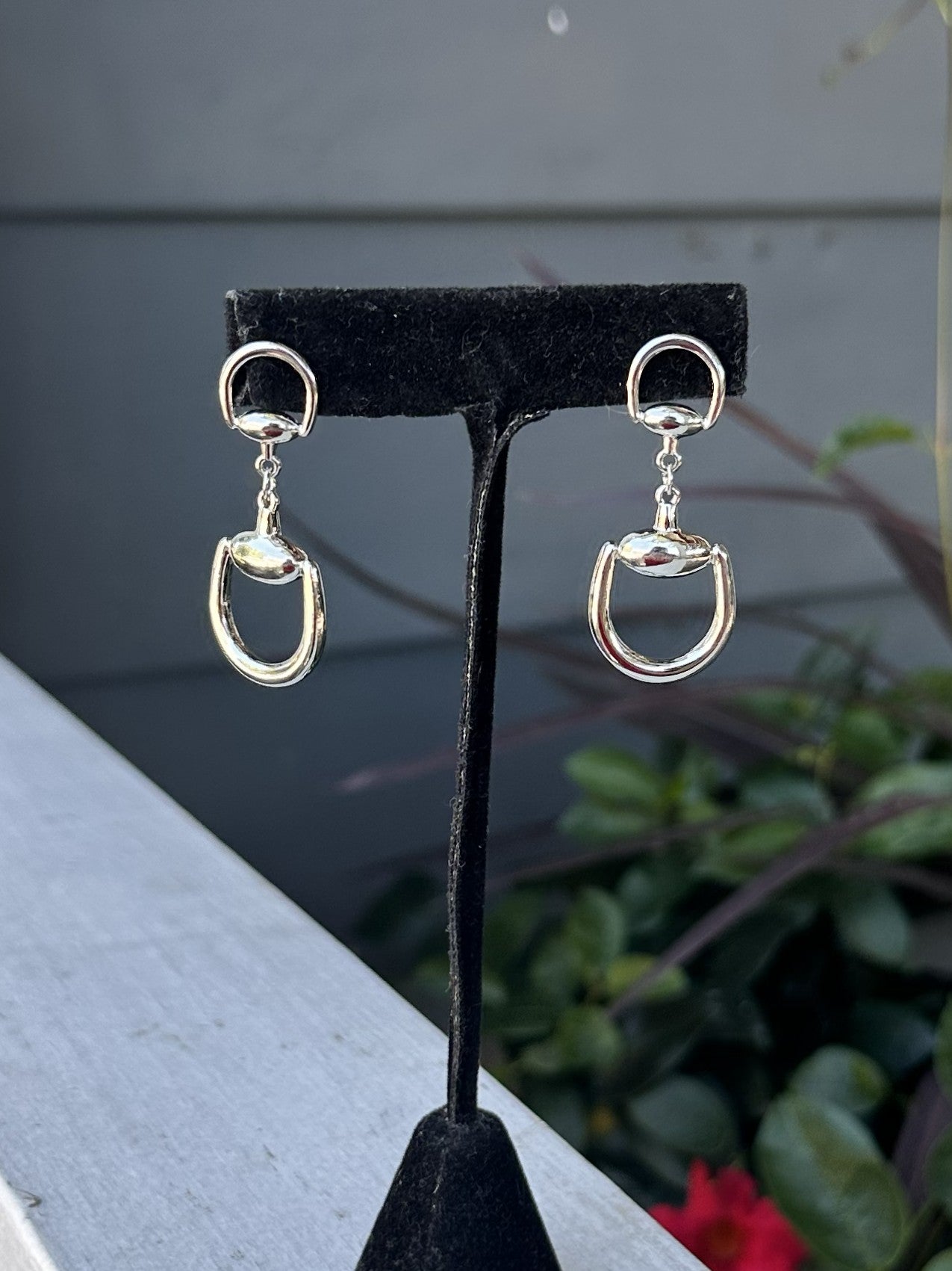 Snaffle Bit Post Earrings in Gold & Silver