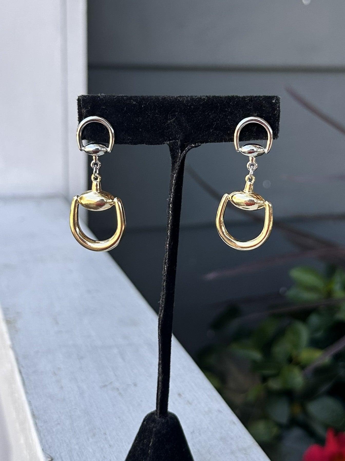 Snaffle Bit Post Earrings in Gold & Silver