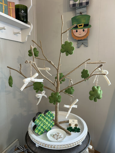 Celebrate St Patrick's Day in style with these charming felt ornaments that bring spirit to any space. Crafted from soft, durable felt, each ornament features designs perfect for holiday decorating. Mix and match these delightful pieces to create a coordinated look—they pair beautifully with our Jute Tree for an authentic, rustic aesthetic.&nbsp;

Pair with our Jute Tree