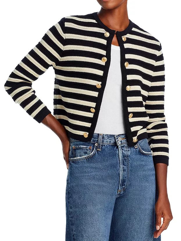 Striped Sweater Cardigan