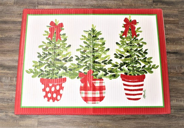 Winter / Christmas Bamboo Floor Mats