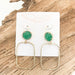You will love these stunning gemstone earrings featuring hammered rectangle drops that catch the light beautifully. The delicate branch design adds a natural, elegant touch, making them perfect for both everyday wear and special occasions.

Nickel &amp; Lead Free