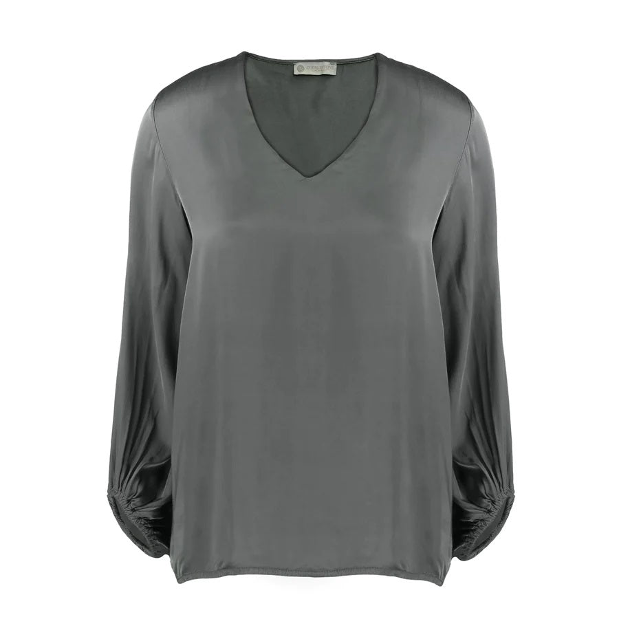 Vivien V-Neck with Billowy Sleeves Top