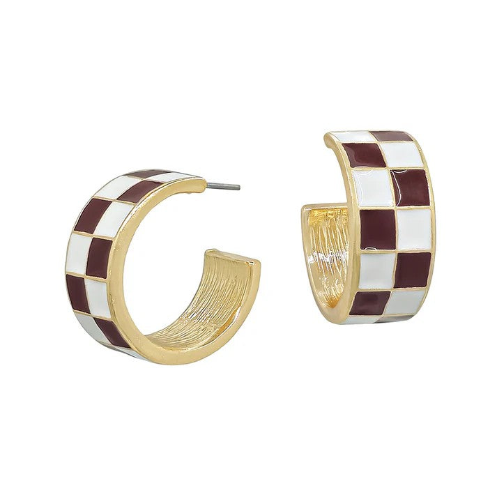 Game Day Checkered Earrings