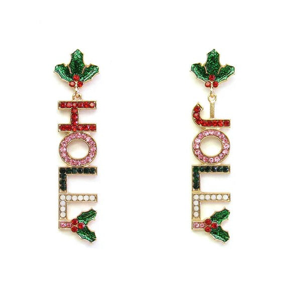 Add a festive touch to your holiday look with the "HOLLY JOLLY" Post Earrings. These playful Christmas earrings bring seasonal cheer to any outfit, making them perfect for parties or everyday wear during the holidays. Lightweight and comfortable, they’re designed to spread joy and sparkle wherever you go.