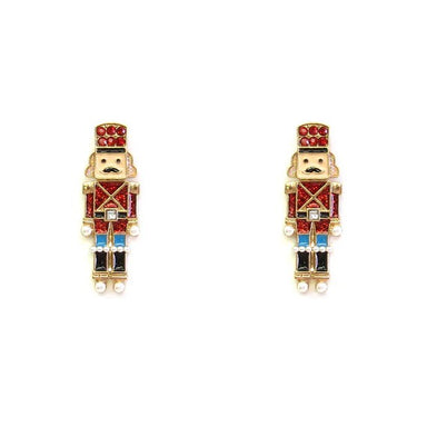 Add a festive touch to your holiday look with the Red Nutcracker Post Earrings. These playful Christmas earrings bring seasonal cheer to any outfit, making them perfect for parties or everyday wear during the holidays. Lightweight and comfortable, they’re designed to spread joy and sparkle wherever you go.

1.5"