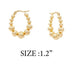 Discover the charm of these gold stainless steel beaded hoop earrings, designed to add a lovely style to your look. Crafted with durability and shine. Perfect for everyday wear or special occasions.

Length 1.25"