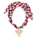 Show your school spirit in style with our Collegiate Scarf Necklaces. Fun and fashionable, these accessories are perfect for game day, letting you support your team while looking effortlessly chic. Stay game day ready and stylish all season long.