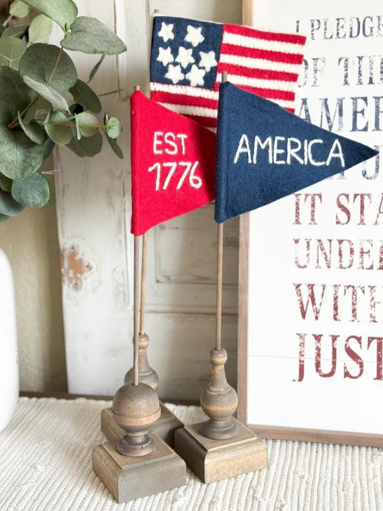 4th of July Felt Flags