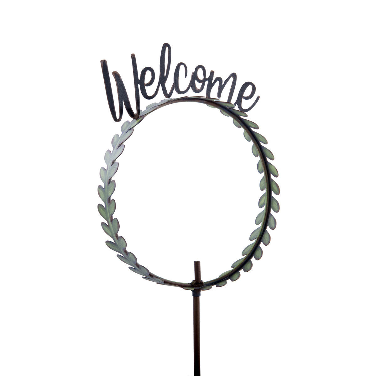 "Welcome" Wreath Finial Holder