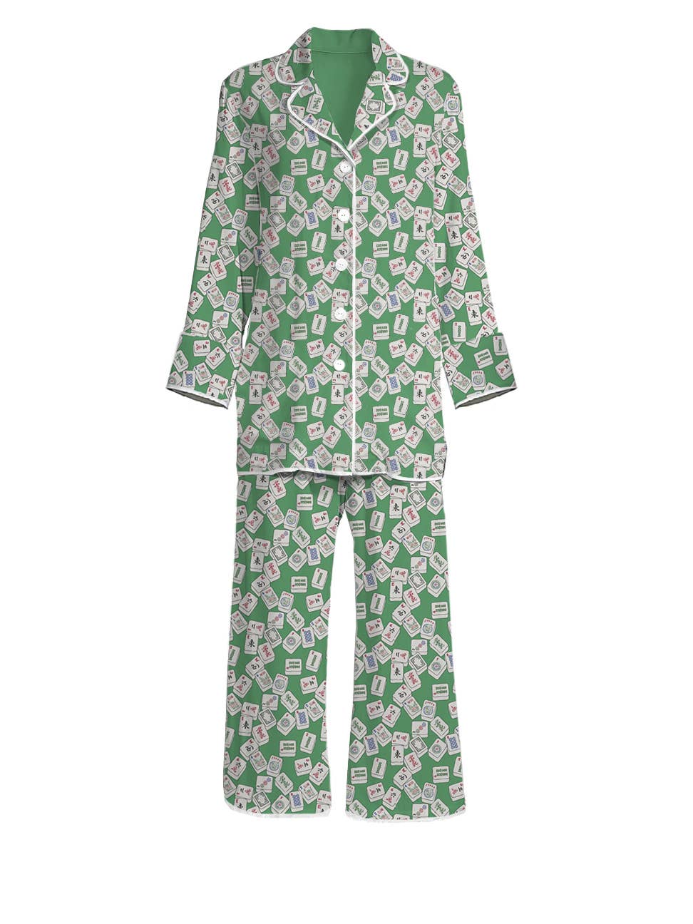 Mahjong-themed Pajama Pant Set