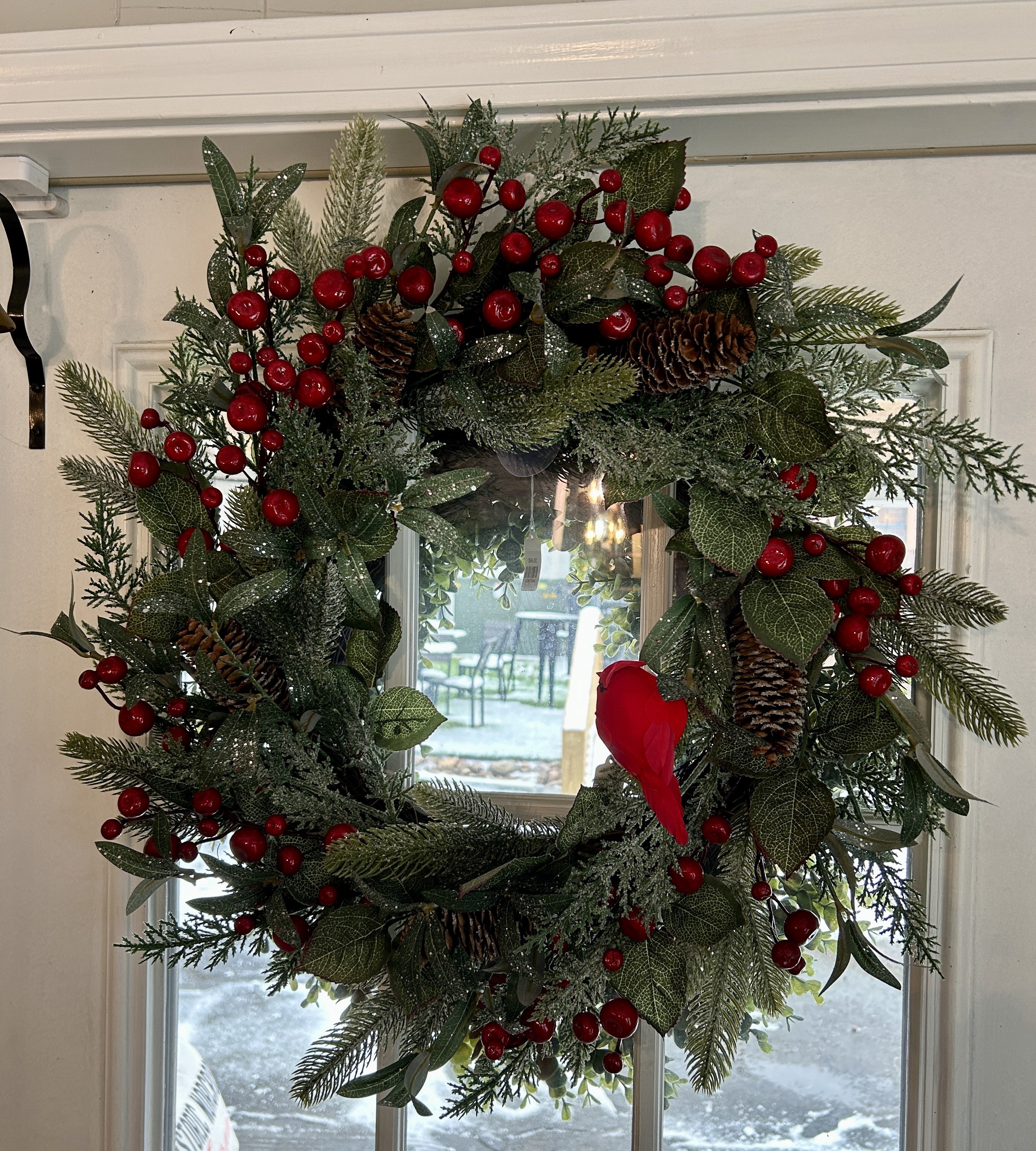 Pinecones, Red Berries & Greenery Wreath