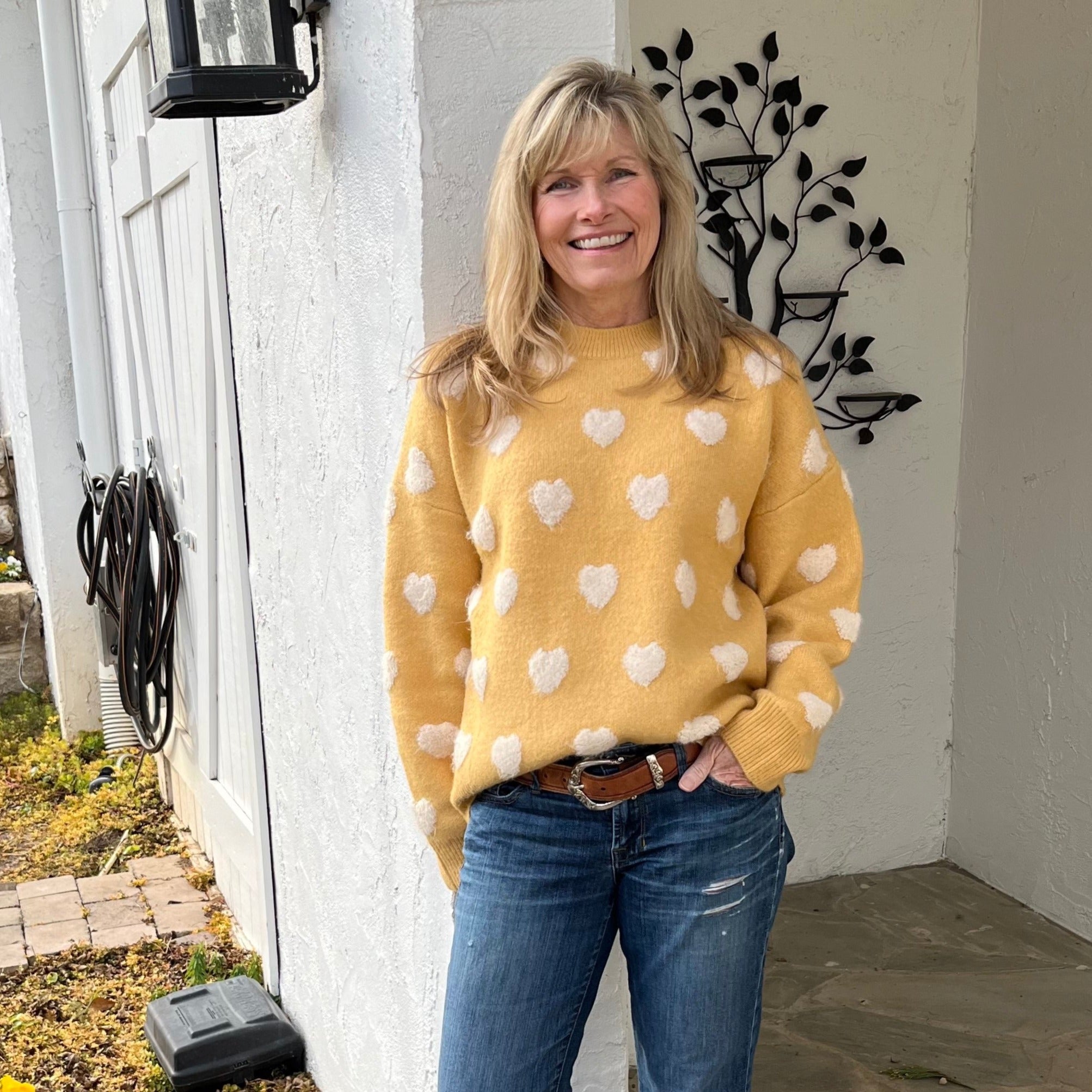 Fuzzy Heart Sweater