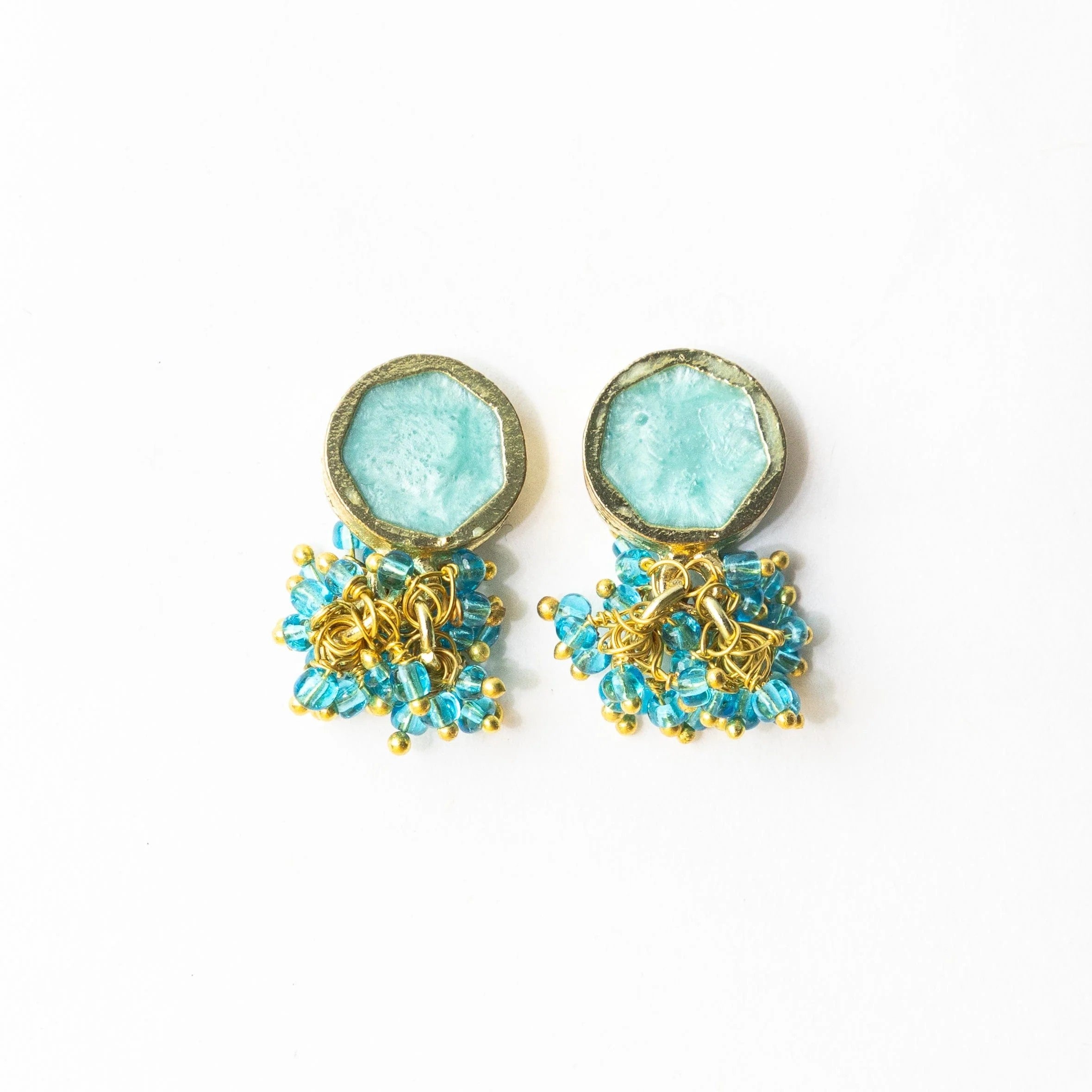Kimberly Enamel Earring in Turquoise