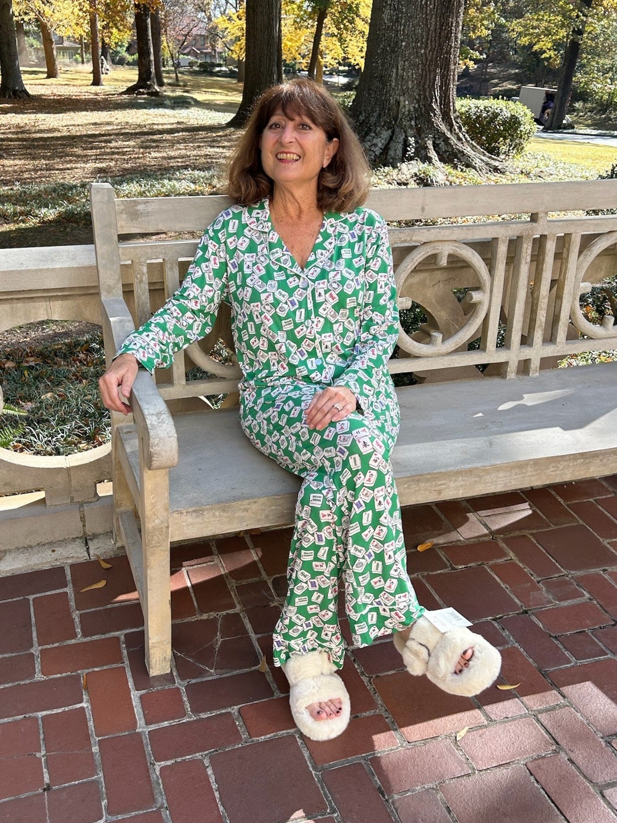 Mahjong-themed Pajama Pant Set