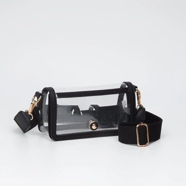 You'll be stylish and ready for Game Day! The Lindsay Clear Gameday Crossbody Bag meets stadium, concert, and venue clear bag policies while keeping your essentials visible and secure. This compact crossbody features an adjustable, detachable shoulder strap for comfortable hands-free carry and a magnetic flap closure that's both secure and easy to access. Perfect for events where clarity counts—stay compliant without sacrificing style.

Details:


Size: 8" x 2" x 4"
Magnetic Flap Closure

Adjustable &amp; D