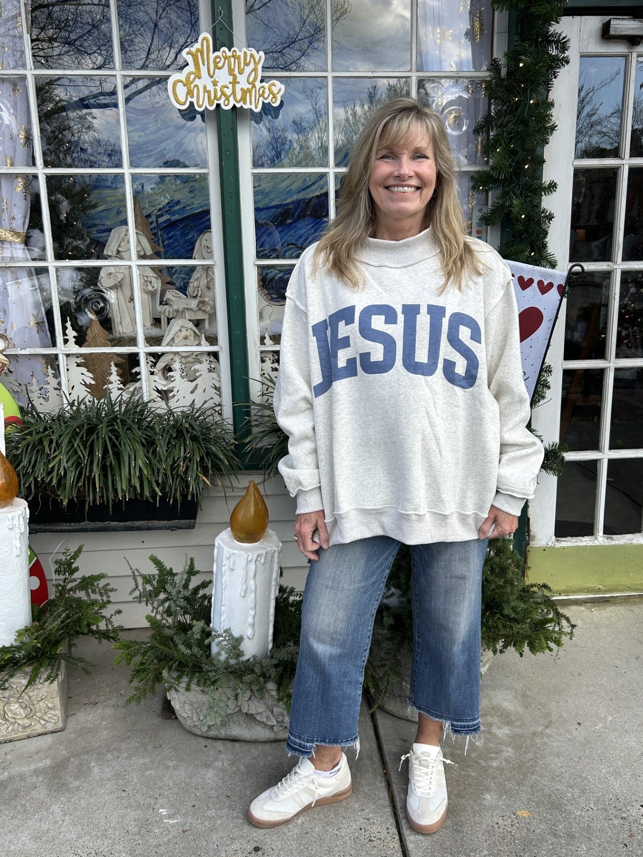 "JESUS" & "God is Good" Reversible Sweatshirt