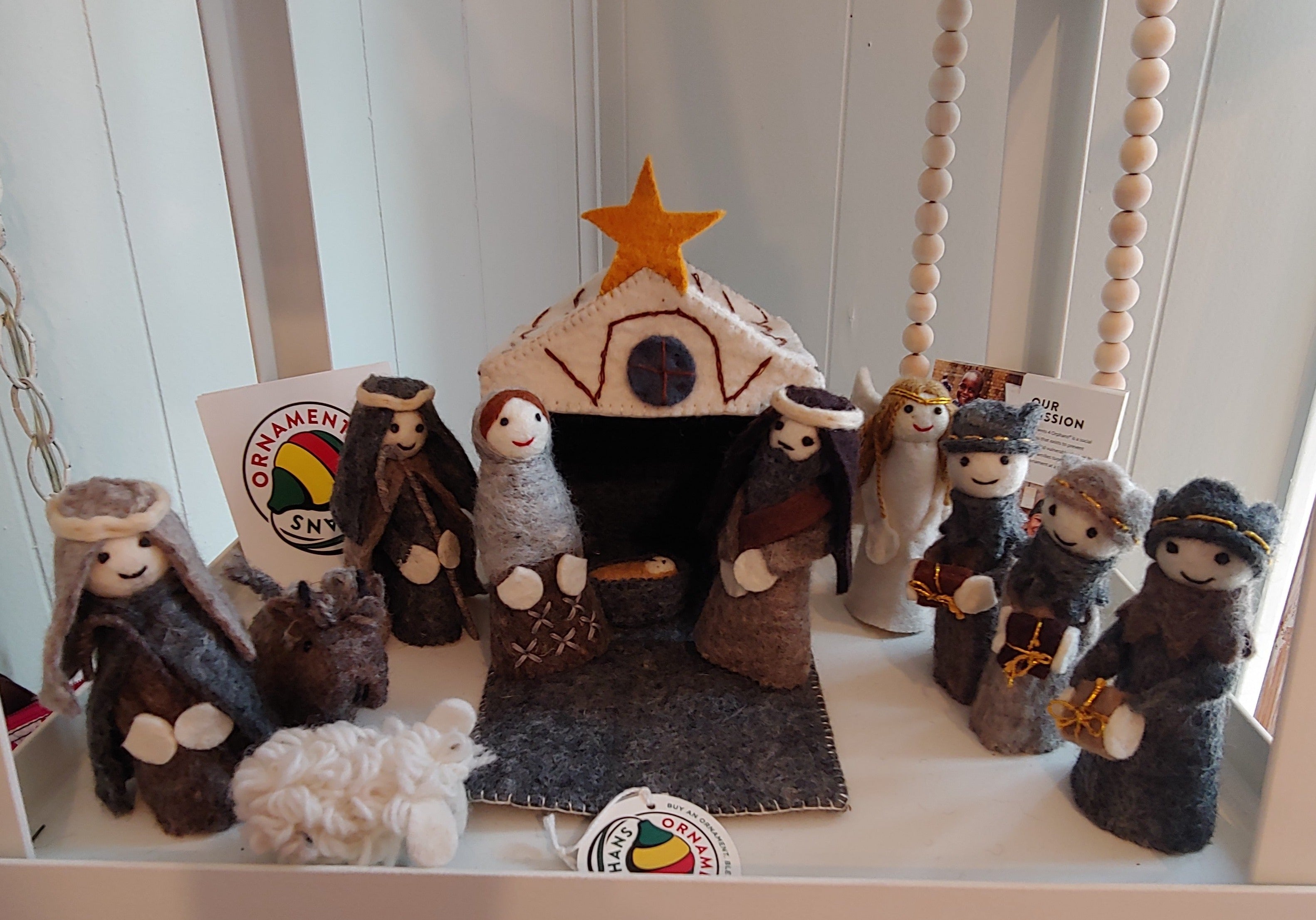 Handmade Felt Wool Nativity Box Set