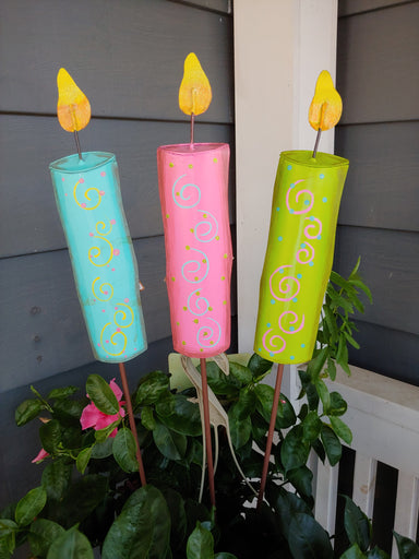 birthday candle yard stakes