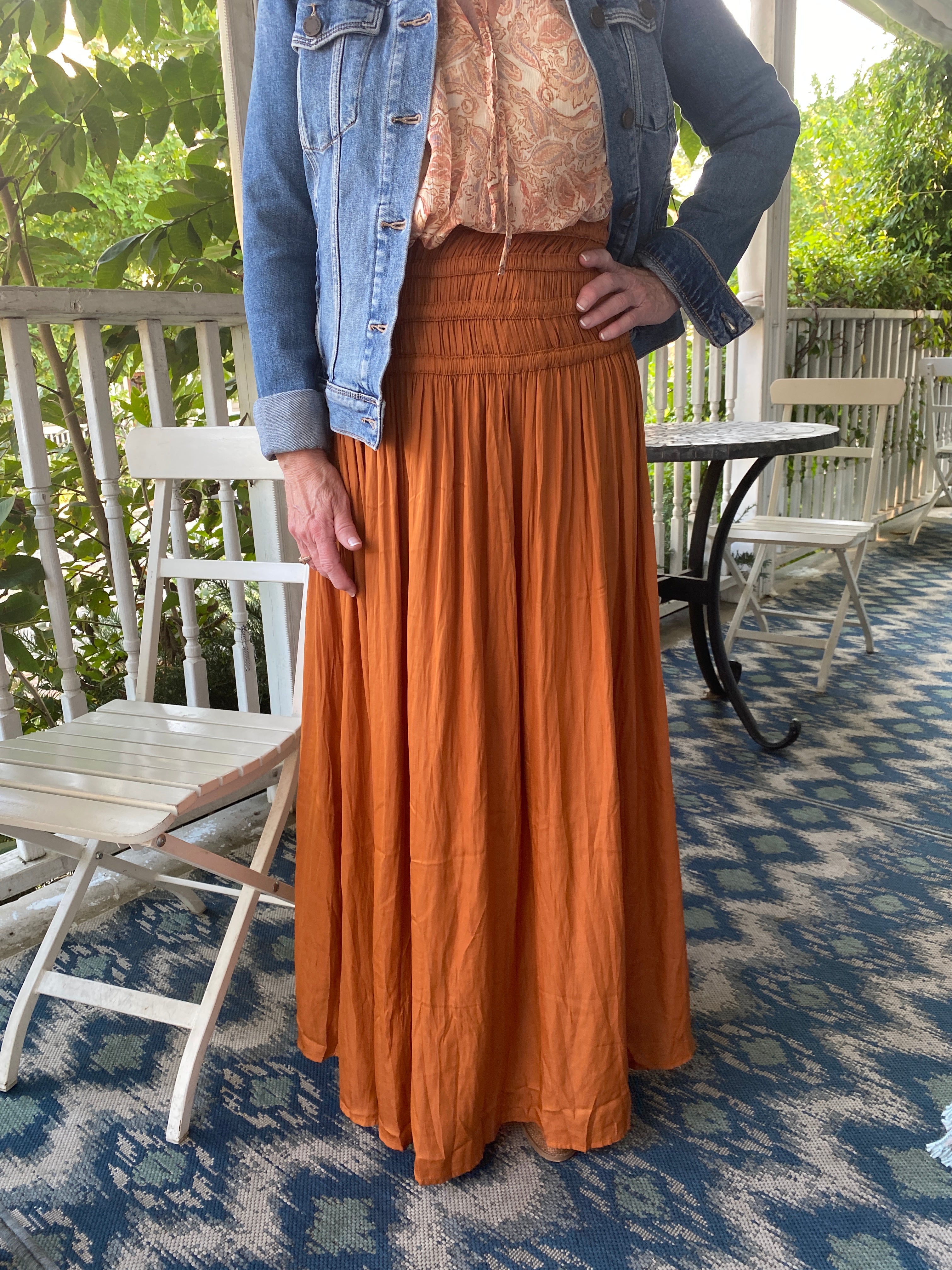 Soft and Silky Rust Tube Skirt/Dress