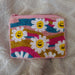 Smiley Face Flowers: Rainbow Background: Beaded Pouches / Change Purses