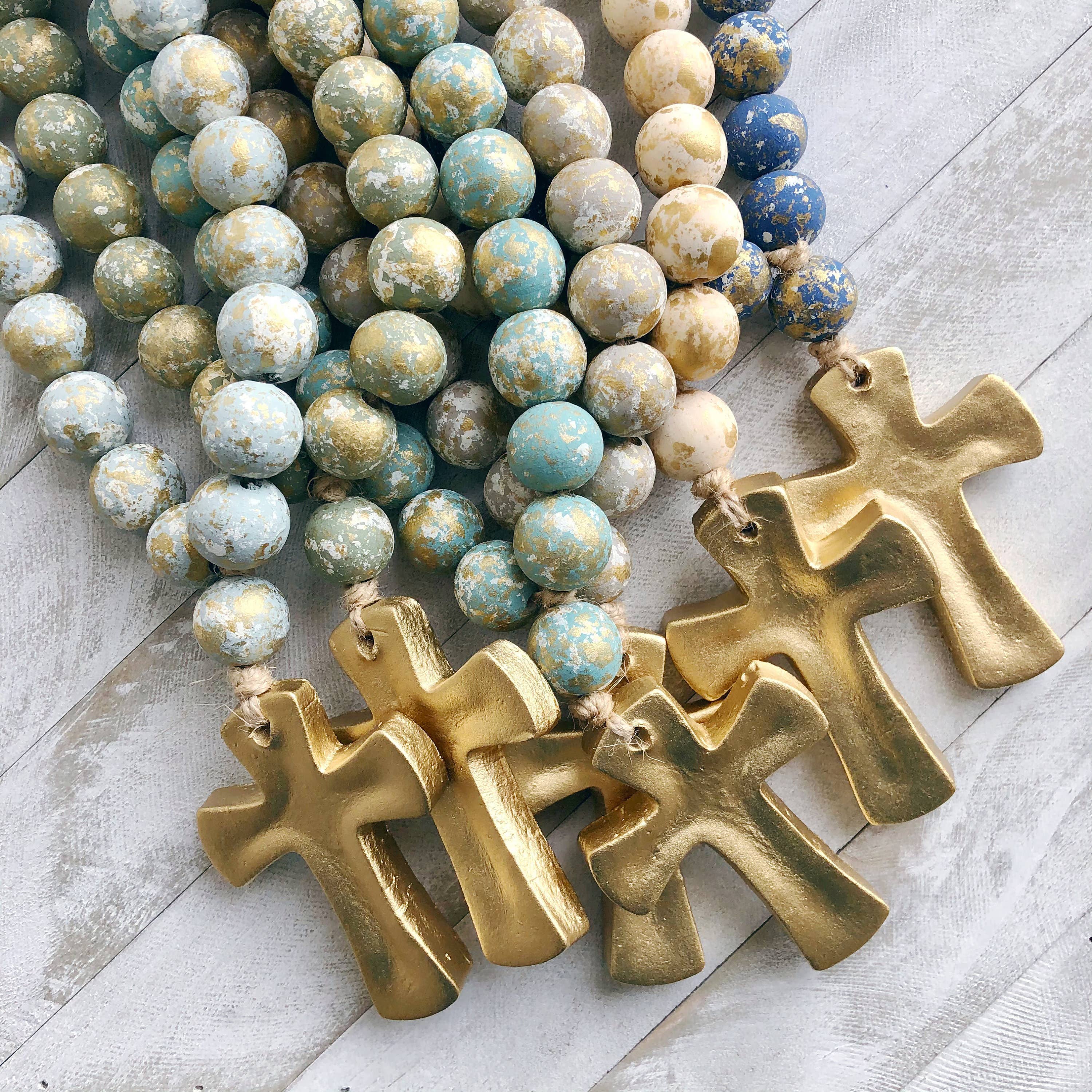 Blessing beads are a unique way to remind you of God’s love and make a thoughtful all-occasion gift! Hung from doorknobs or drawer pulls, draped from a bowl, basket or picture frame, or simply placed on a coffee or side table, blessing beads add a special decorative touch to any space in your home.