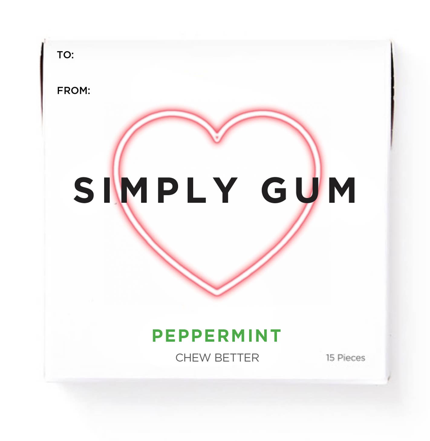 Valentine's Natural Peppermint Gum